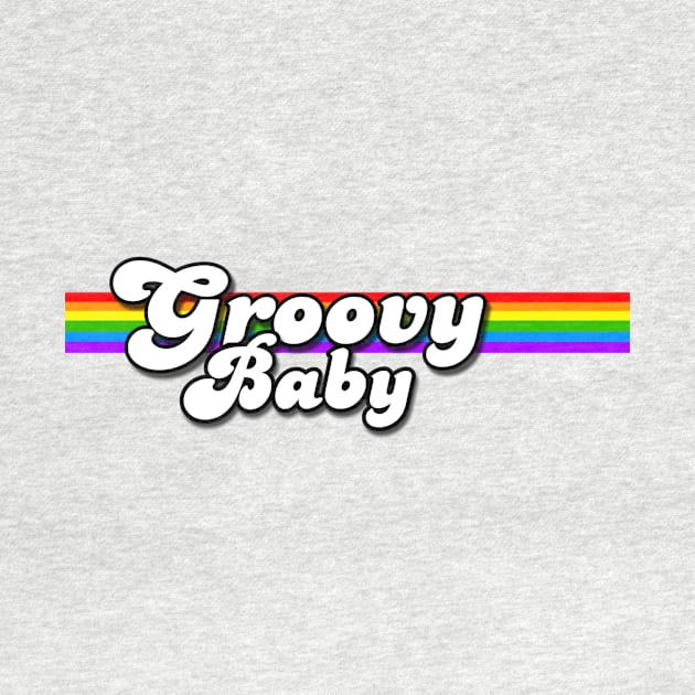 Groovy Baby Retro Rainbow by AlondraHanley